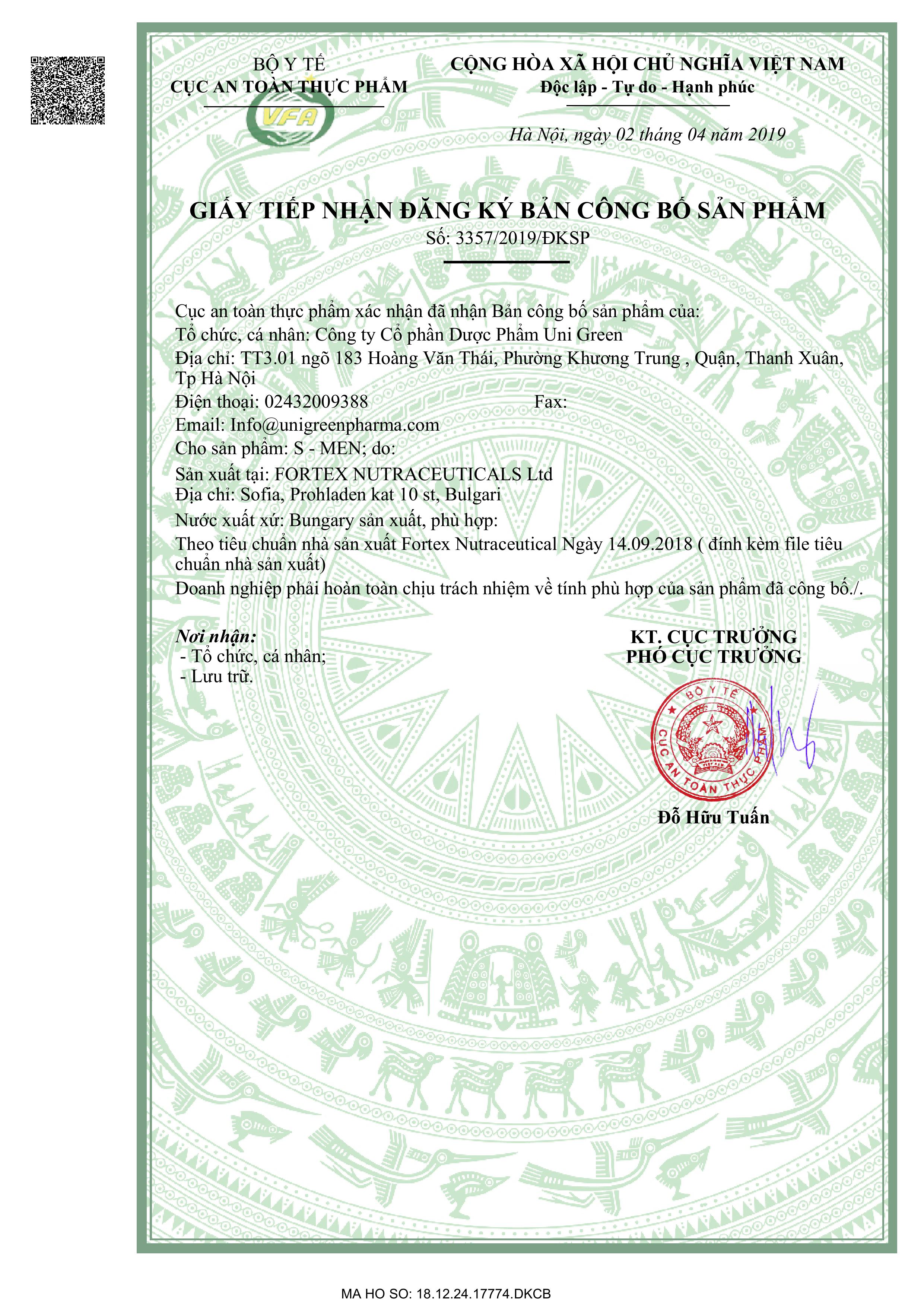 Giấy ĐKSP Bộ Y tế